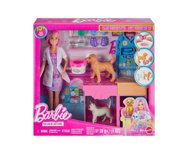 Barbie- Playset clinica veterinaria con accessori