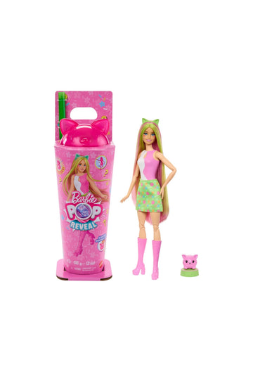 Barbie- Pop reveal Animal party gattino con accessori e slime