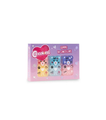 Coccolotti- Set 3 gomme da cancellare Love&Tell