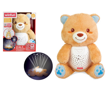 Winfun- Peluche orsetto proiettore amico della nonna con melodie