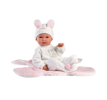 Llorens- reborn corpo morbido bimba 35 cm con cuscino coniglietto Pink