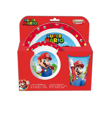 Super Mario- Set pappa 3 pezzi