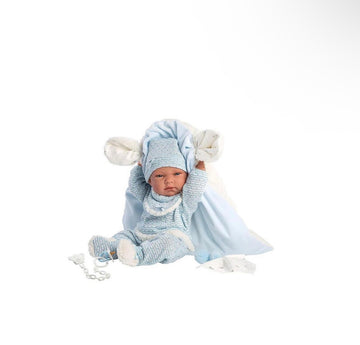 Llorens- Tutina per bambole 40cm azzurro con cuscino