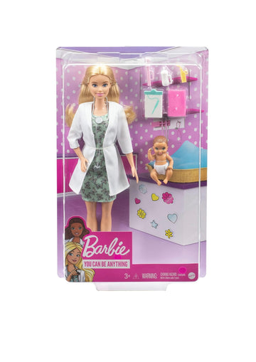 Barbie- Playset pediatra con accessori