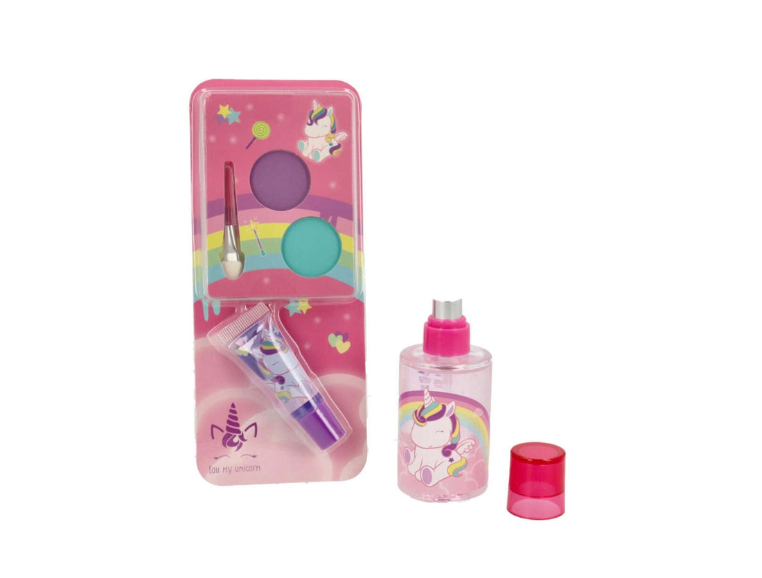 Unicorn- con eau de toilette da 30ml, lip gloss e palette ombretti