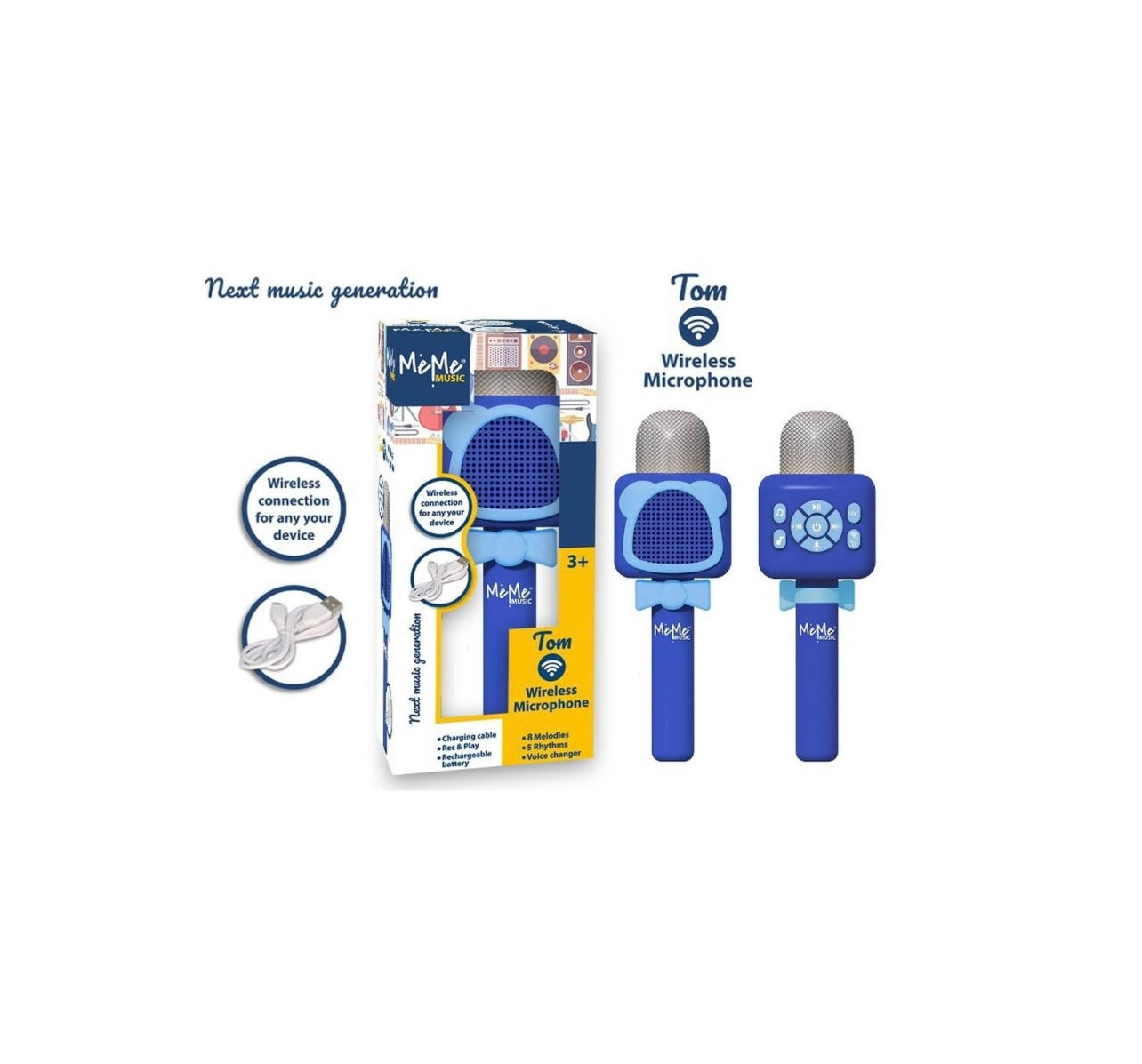 MeMe Music- Microfono karaoke wireless blu