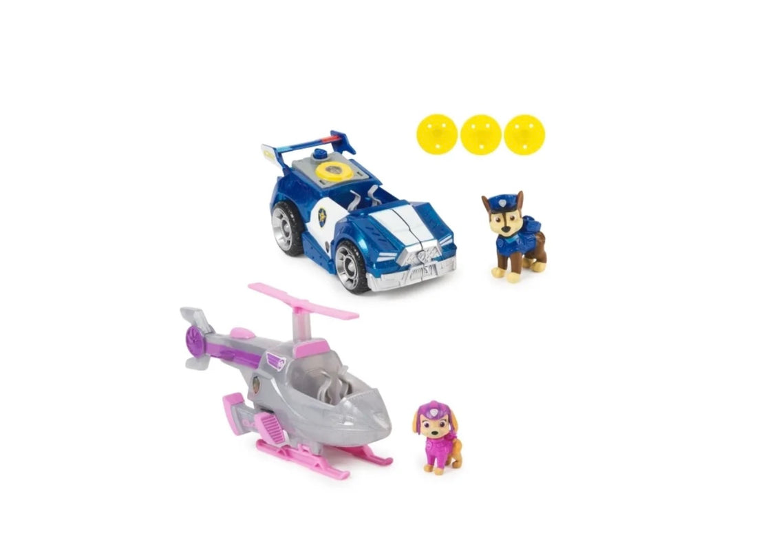 Paw patrol- Mighty Movie Playset 2 veicoli con personaggi