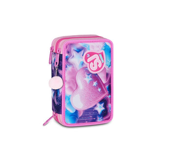 Sj Gang- Astuccio 3 zip completo fluffy pink 2026/27