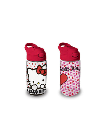 Hello Kitty- Borraccia trasparente 480ml con cannuccia
