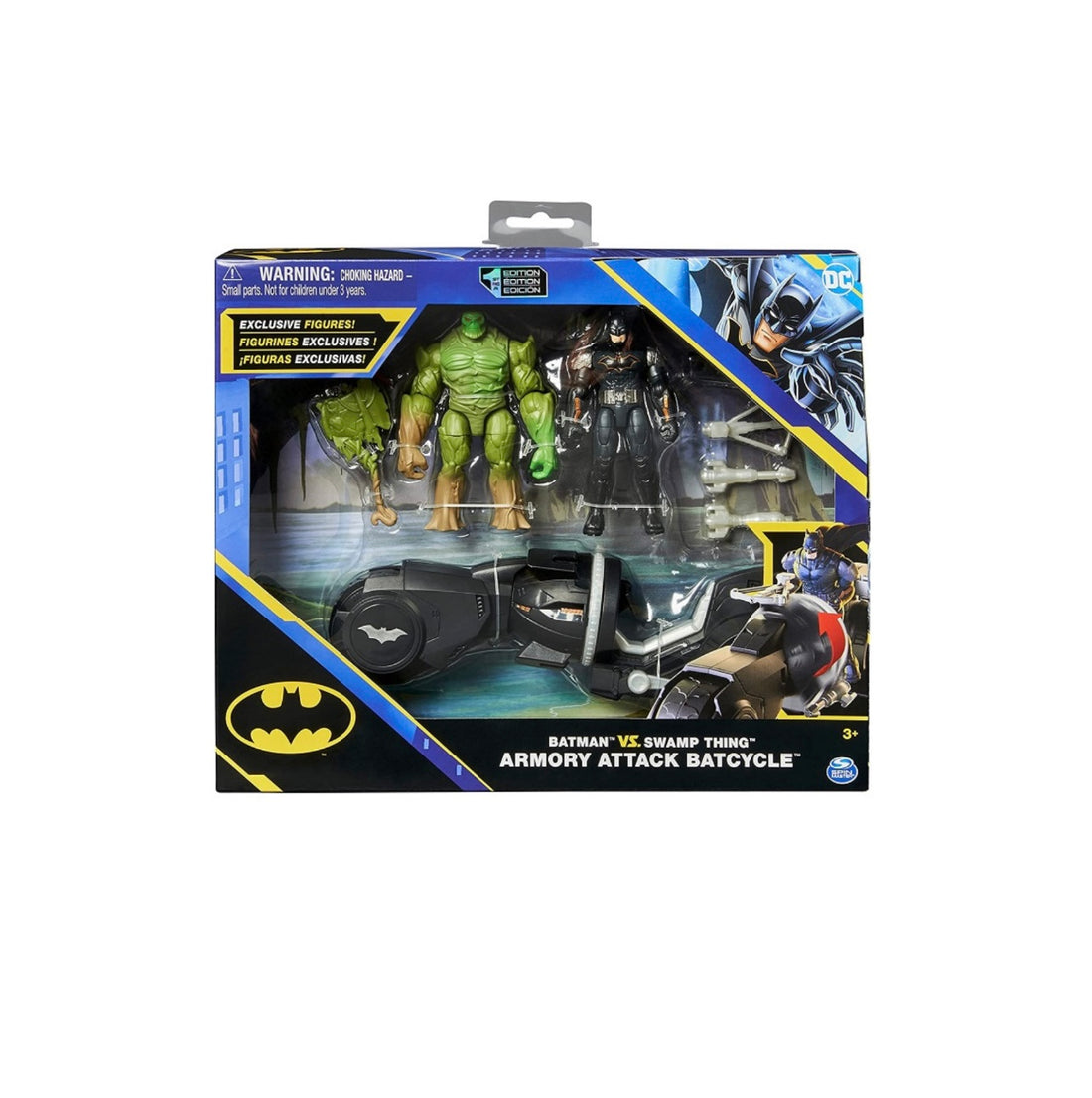 Dc- Playset Batman vs Swamp thing con batcycle