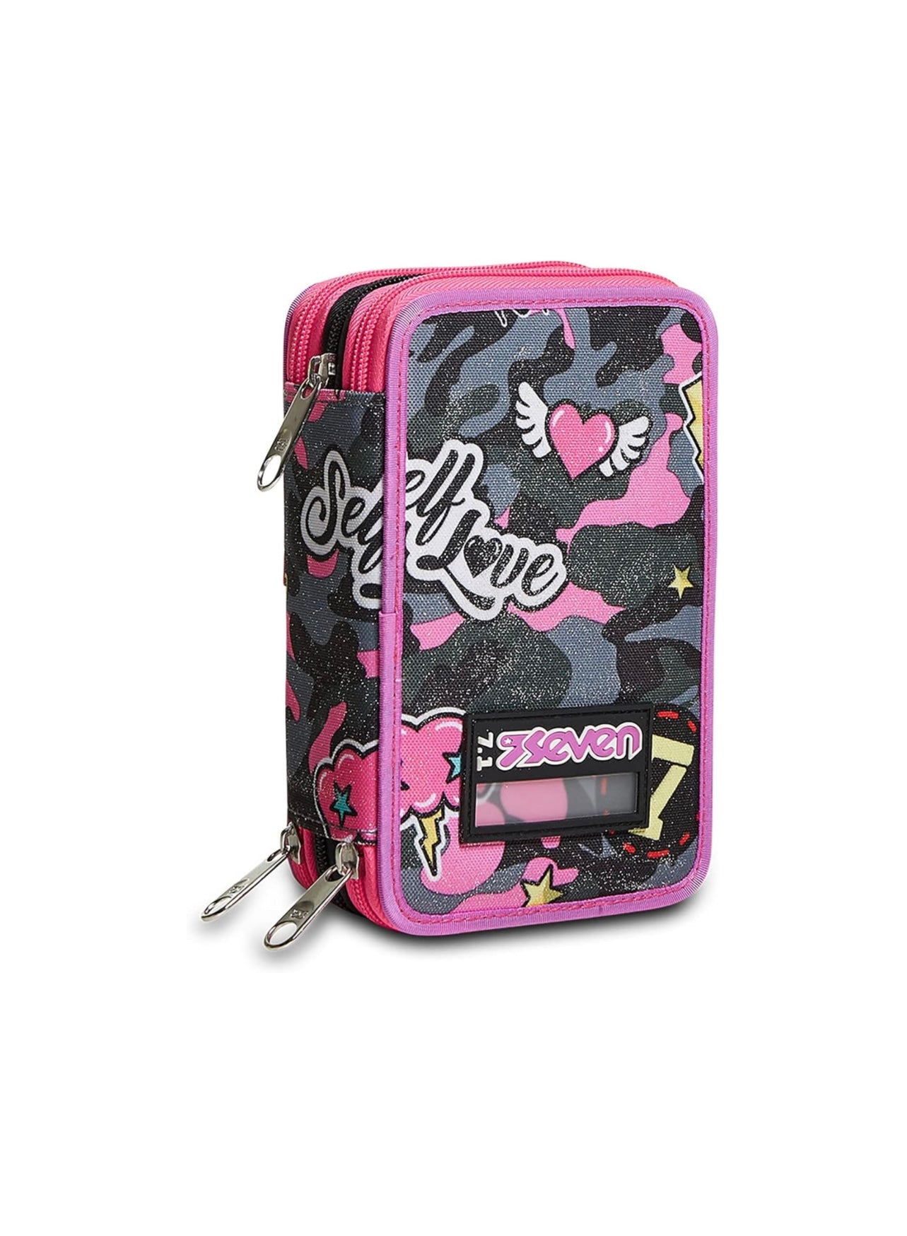 Seven- astuccio 3 zip completo comoulove girl