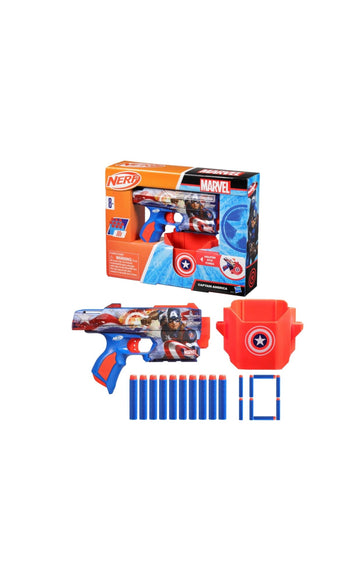 Nerf- Marvel Capitan  America 10 dardi