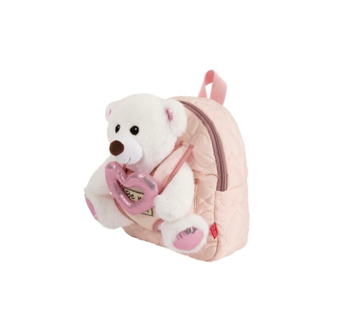 Perletti- zainetto Pink con peluche Orsetto Heart rimovibile