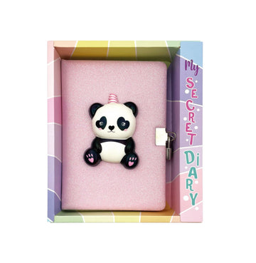 MY SECRET DIARY SQUISHY- PANDA GLITTER