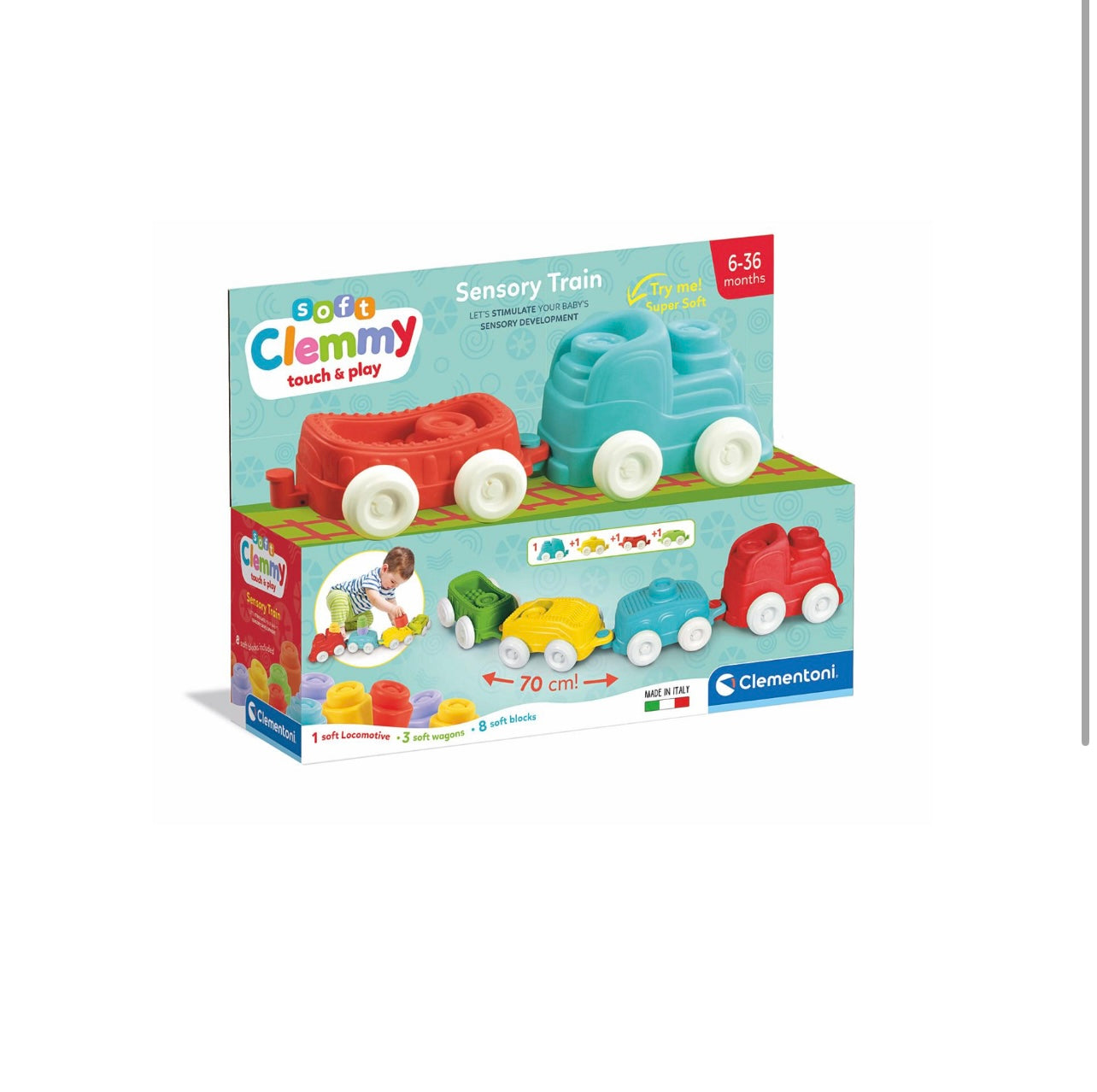 Clemmy- Sensory Train costruzioni morbide