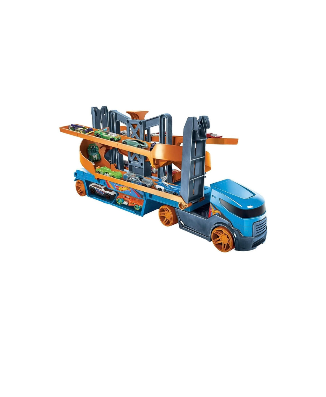 Hot Wheels- City trasportatore solleva e lancia con macchina inclusa