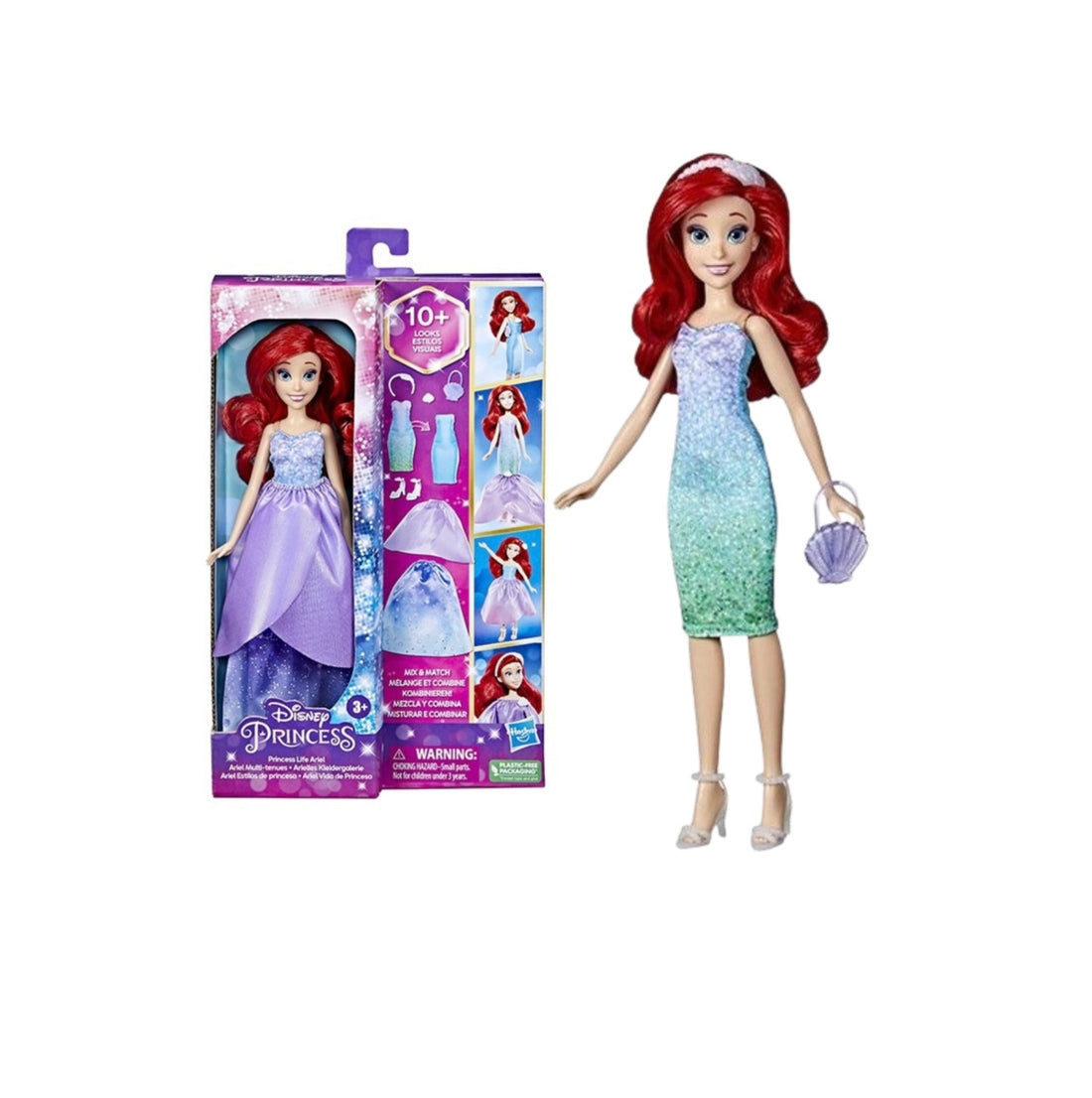 Disney Princess- Ariel mix e match con accessori e 10 outfit