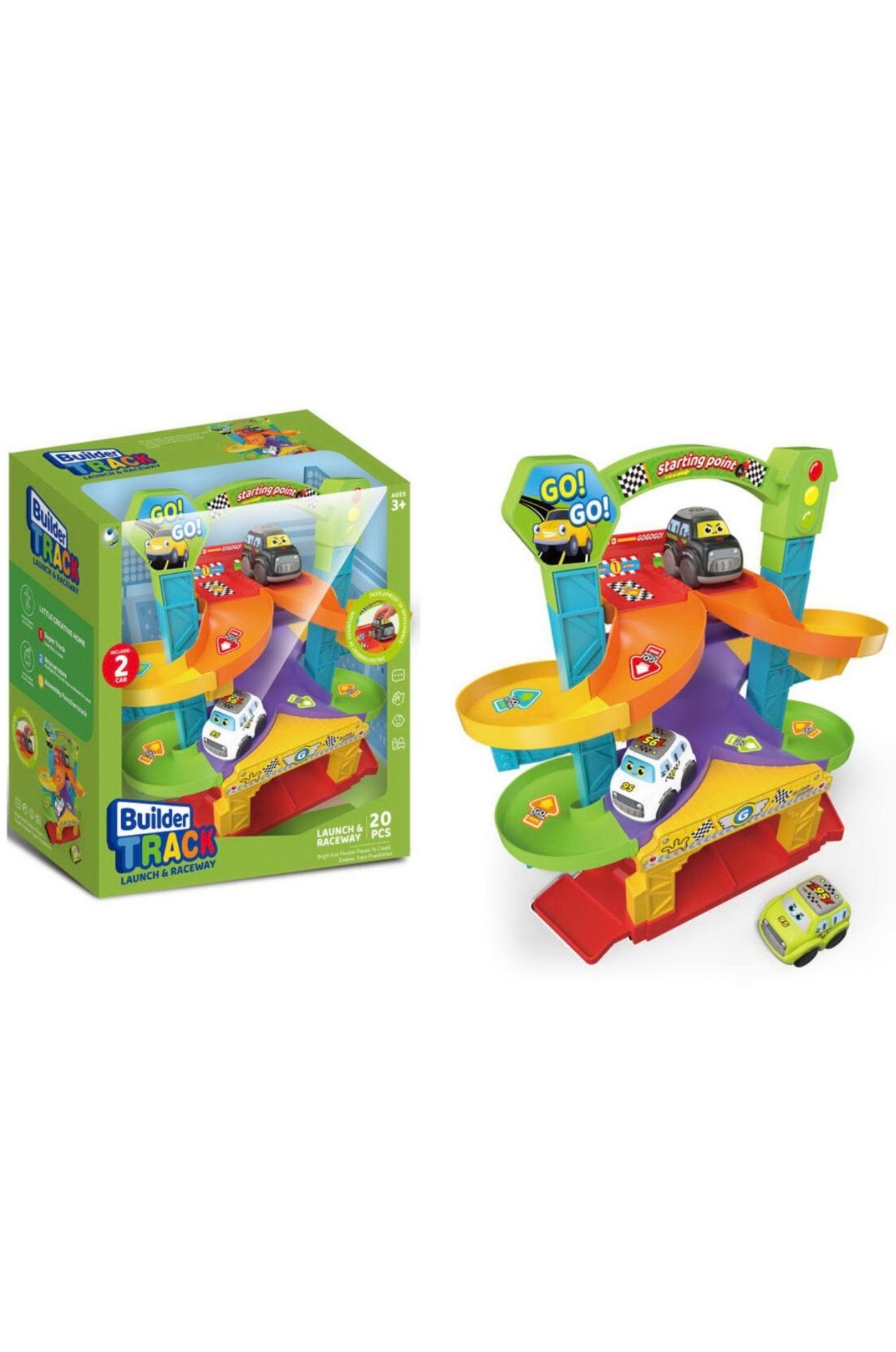 Doppia pista- Infanzia gara con 2 auto incluse