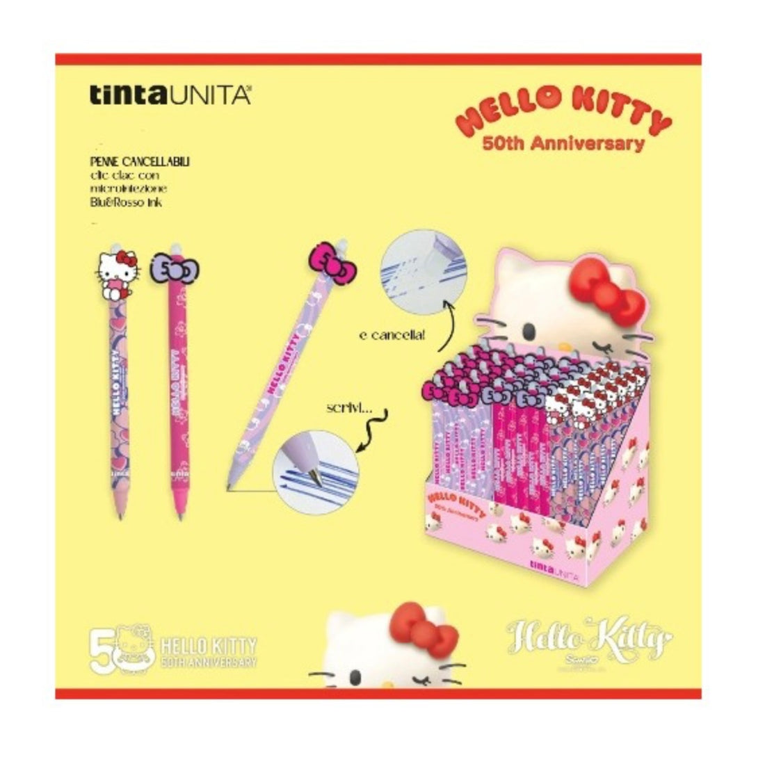 Hello Kitty - penne cancelline inchiostro blu/rosso2024/25