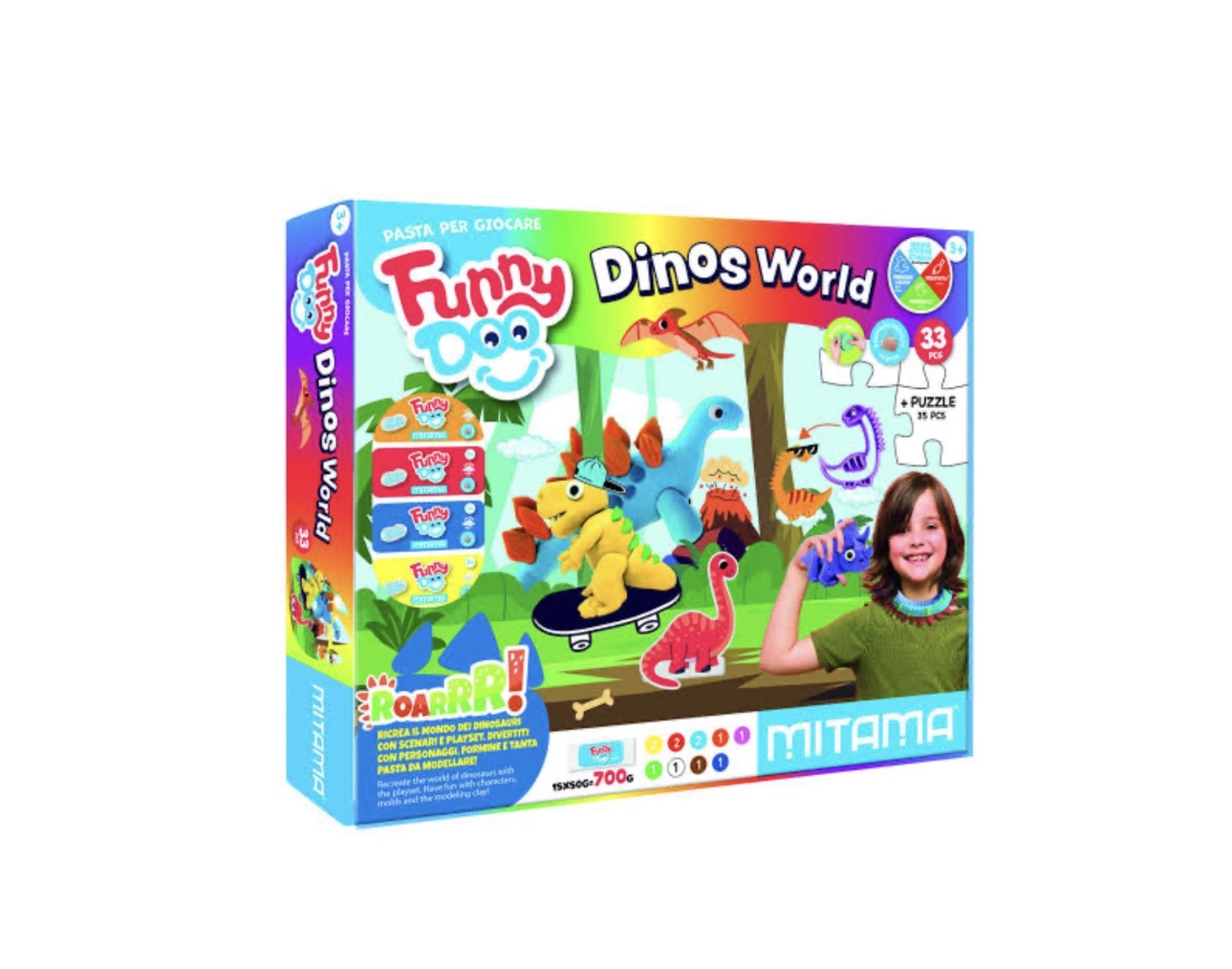 Mitama- Playset pasta modellabile dino world