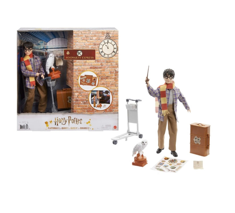 Harry Potter- Playset binario 9 e3/4 con personaggio e accessori