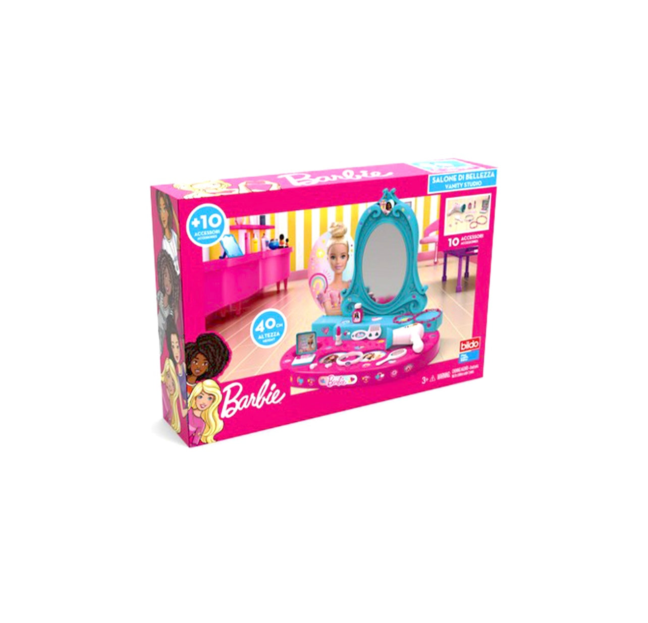 Barbie- Specchiera vanity da tavolo con 10 accessori