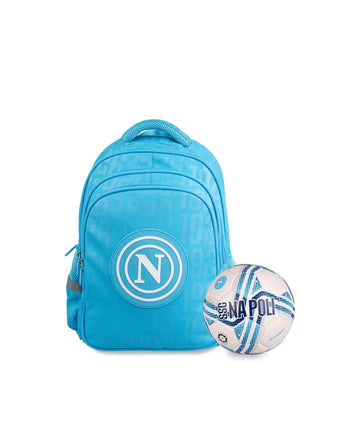 Ssc Napoli- Zaino organizzato con pallone incluso azzurro 2026/27
