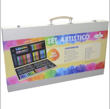 Set artistico- valigetta in legno 180 colori