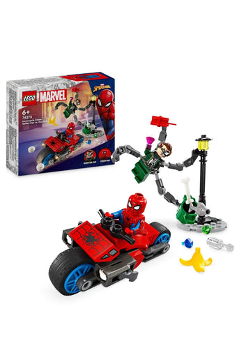 Lego- Marvel inseguimento sulla moto Spider Man vs Doc Ock