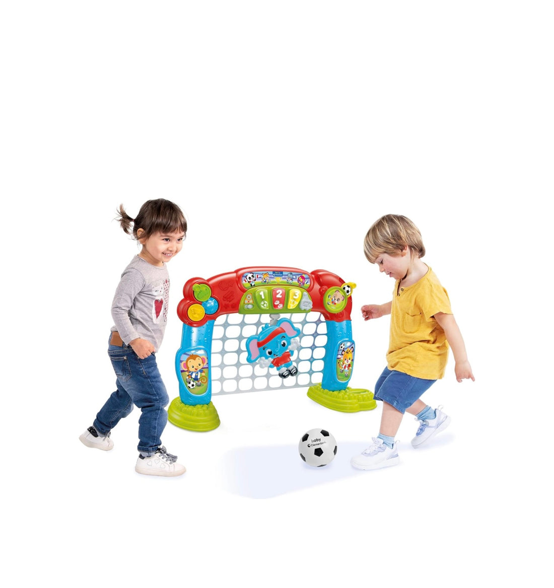 Baby Clementoni- tira e segna goleador rete da calcio interattiva