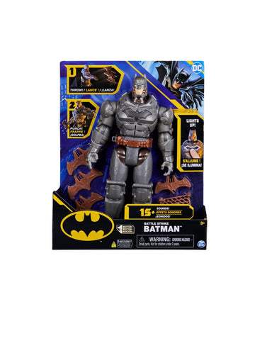 Dc- Batman battle strike personaggio con accessori con 20 suoni