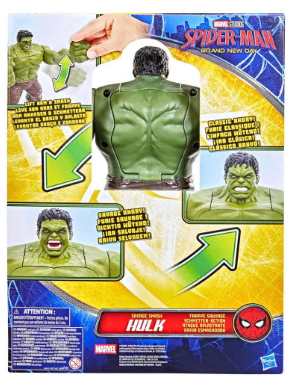 Avengers Spider Man - Hulk personaggio modalità rabbia/ rabbia selvaggia