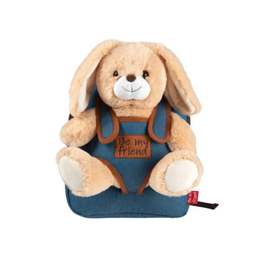 Perletti- zainetto denim con peluche coniglietto Bob estraibile