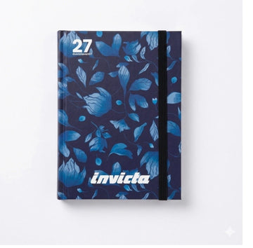 Invicta- Diario standard con elastico blu floreal 2026/27