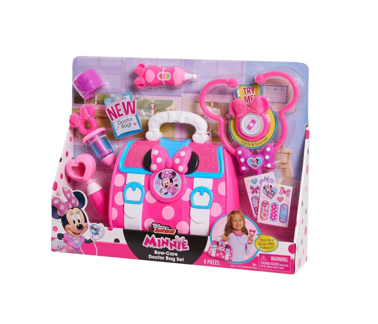 Minnie Mouse- Set valigetta dottore con accessori luci e suoni