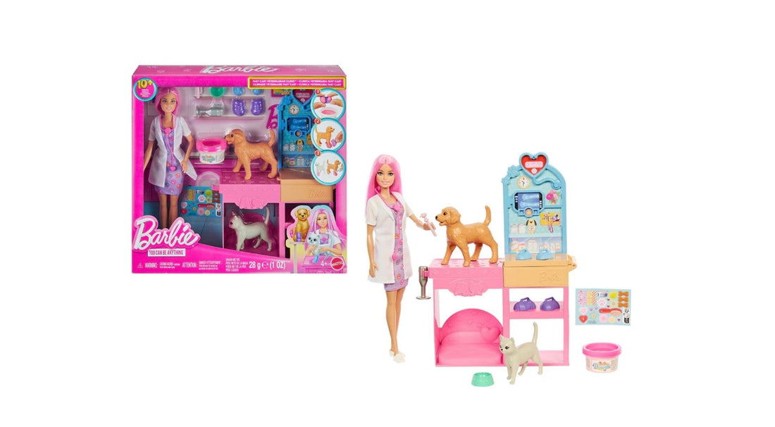 Barbie- Playset clinica veterinaria con accessori