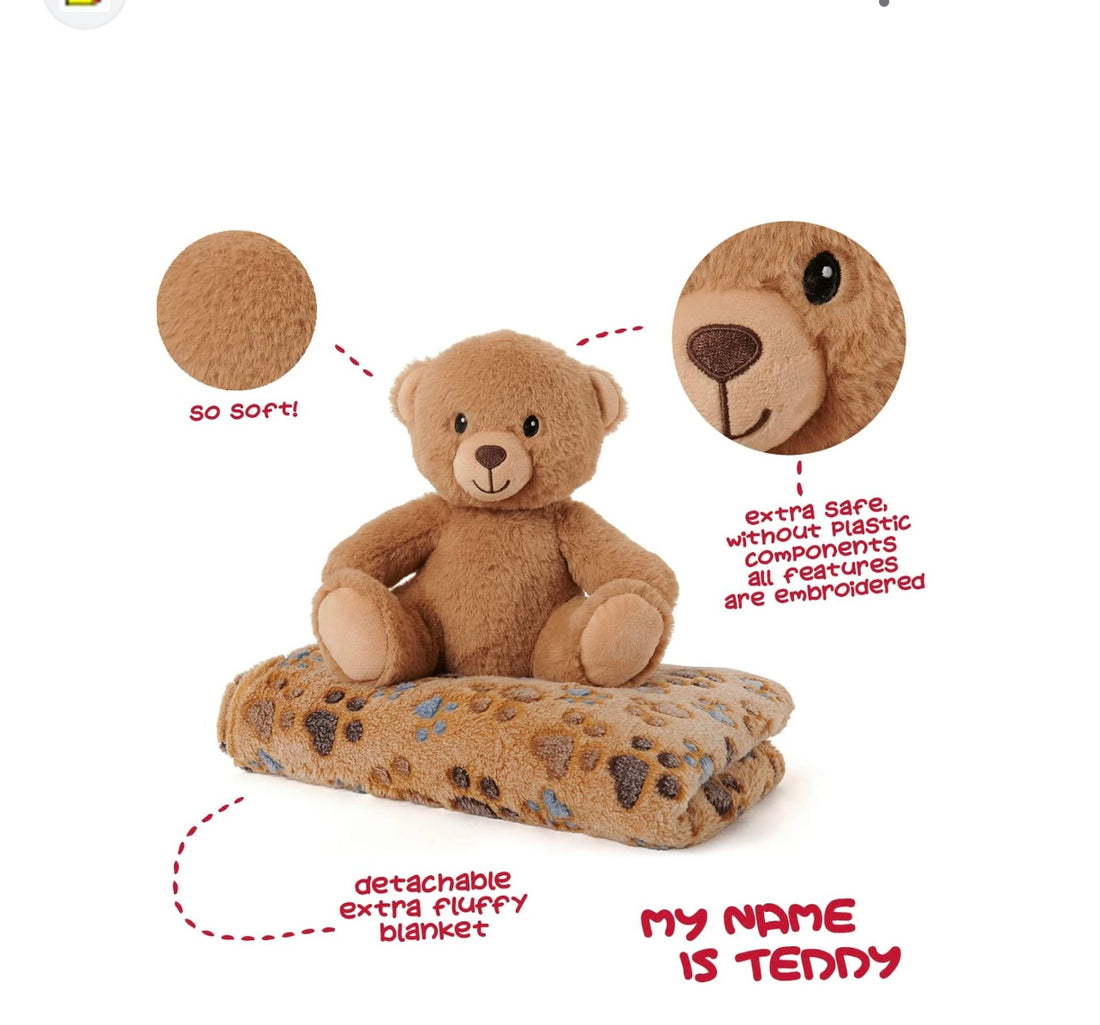 Perletti- copertina morbida con peluche orsetto Teddy