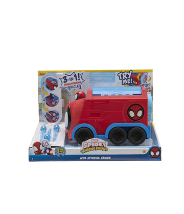 Spidey Amazing Friends- camion spara ragnatele 3in1 trasformabile con accessori