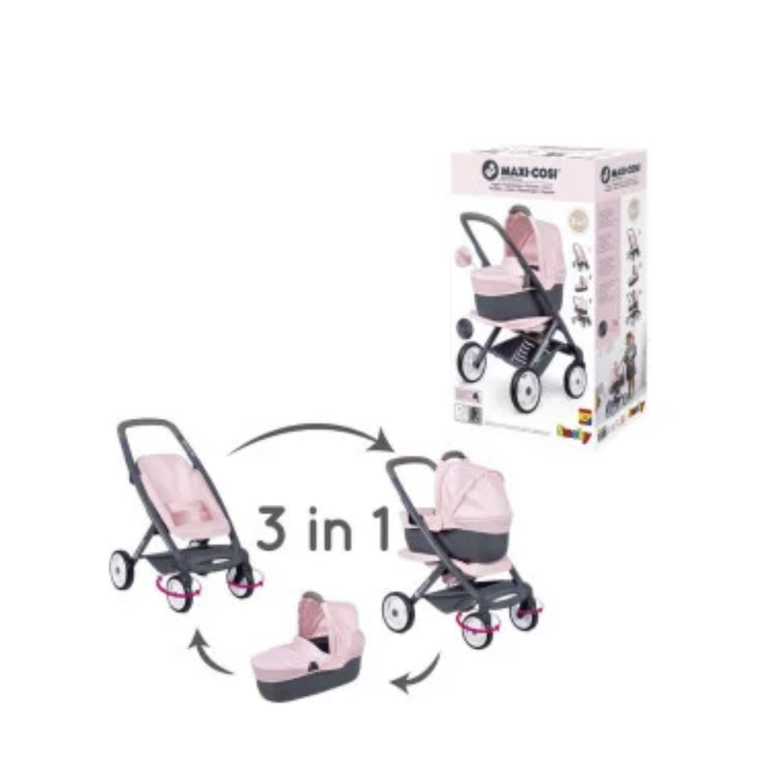 Smobi- Carrozzina 3in1 maxi Pink