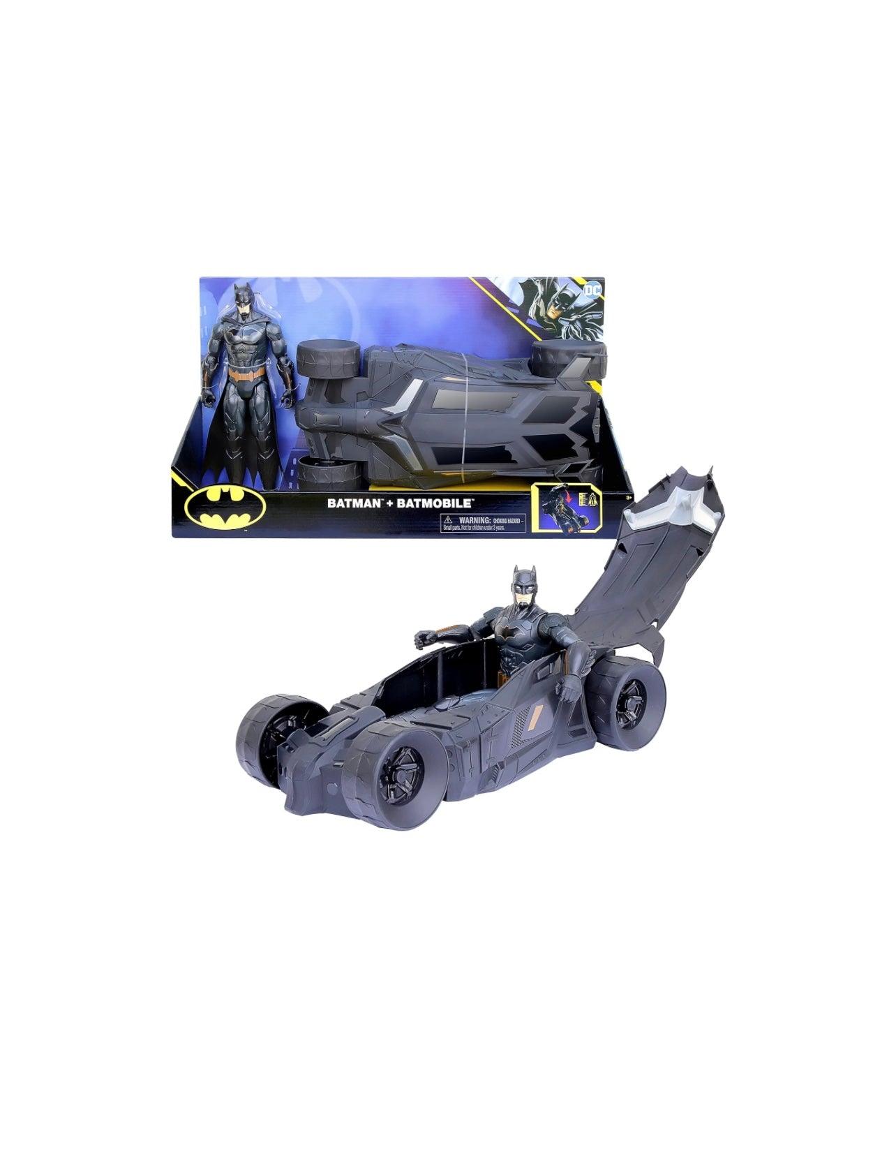 DC Batman- Batmobile con personaggio 30cm