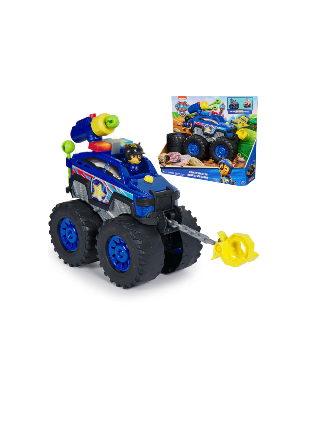 Paw Patrol- Chase veicolo Deluxe rescue wheels con veicolo