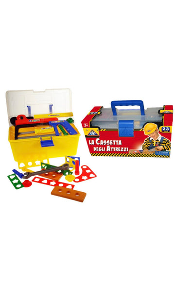 Kidz Corner- cassetta con attrezzi lavoro 23 pezzi