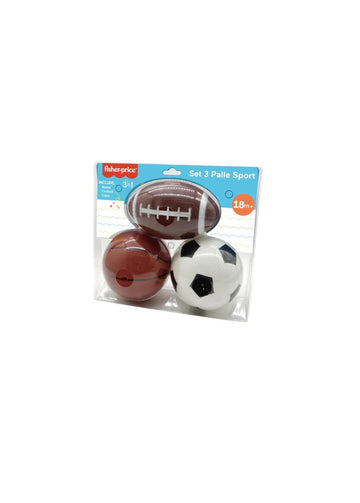Fisher Price- Set 3 palle morbide sport