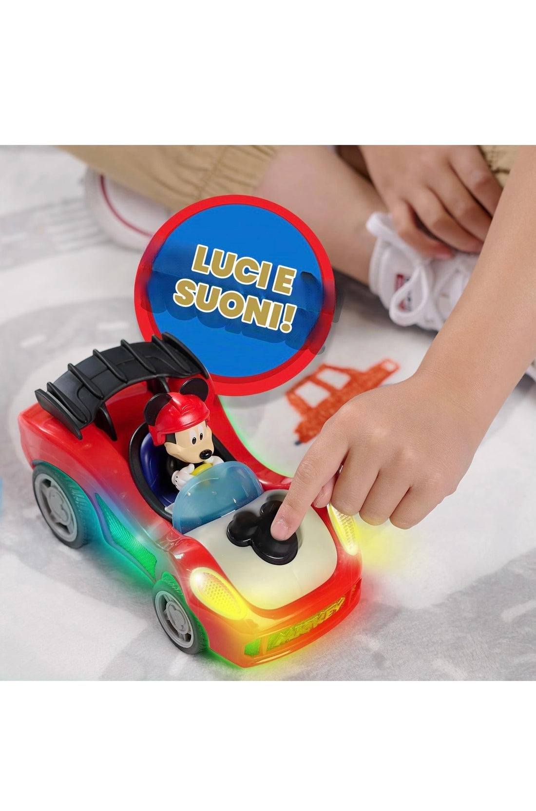 Mickey Mouse- Auto da corsa luci e suoni