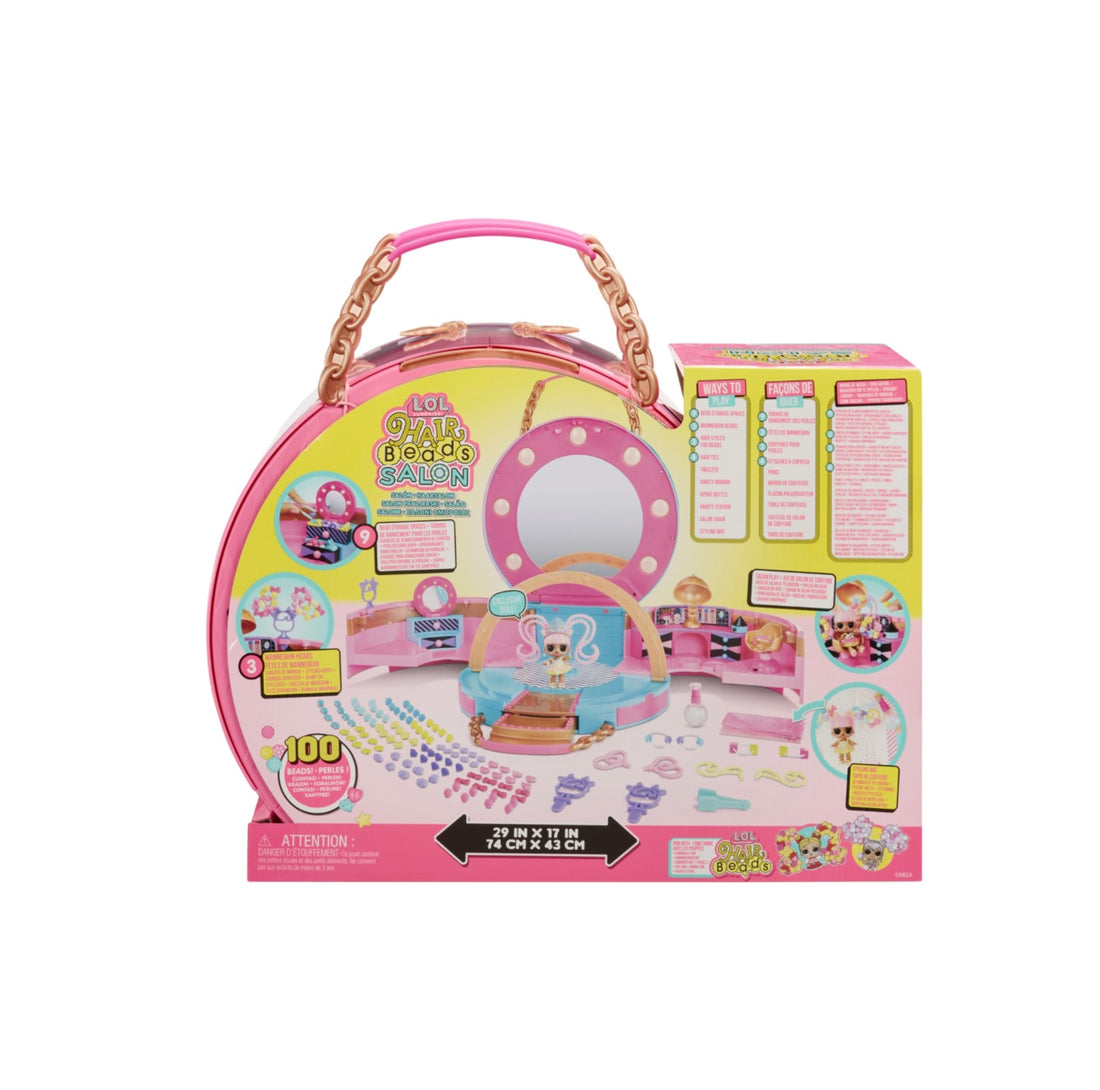 Lol Surprise- Hair beads salon Playset con accessori e bambola