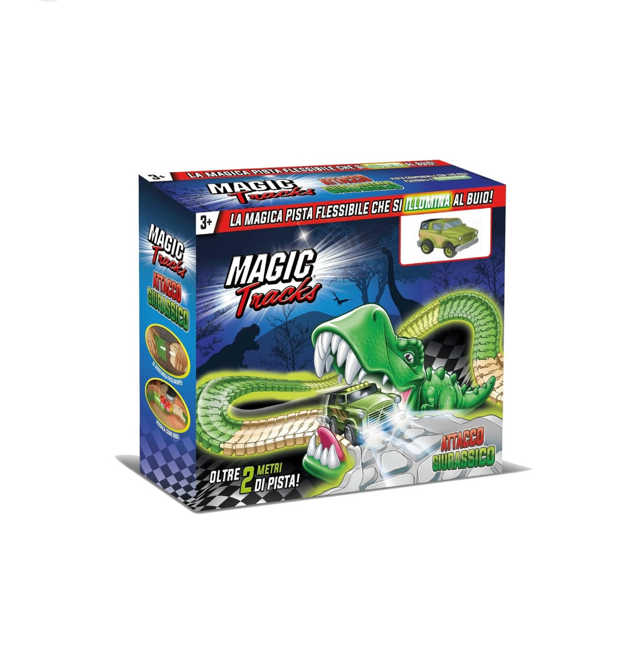 Magic Trucks- pista attacco giurassico si illumina al buio