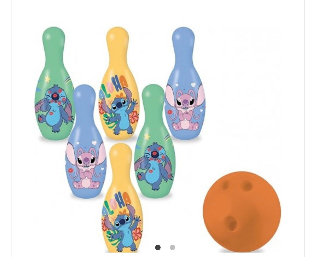 Stitch- Set bowling 6 birilli e pallina