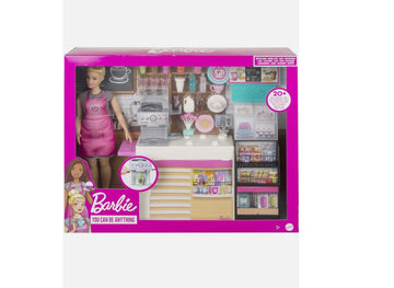 Barbie- Playset Coffetteria con accessori e bambola inclusa