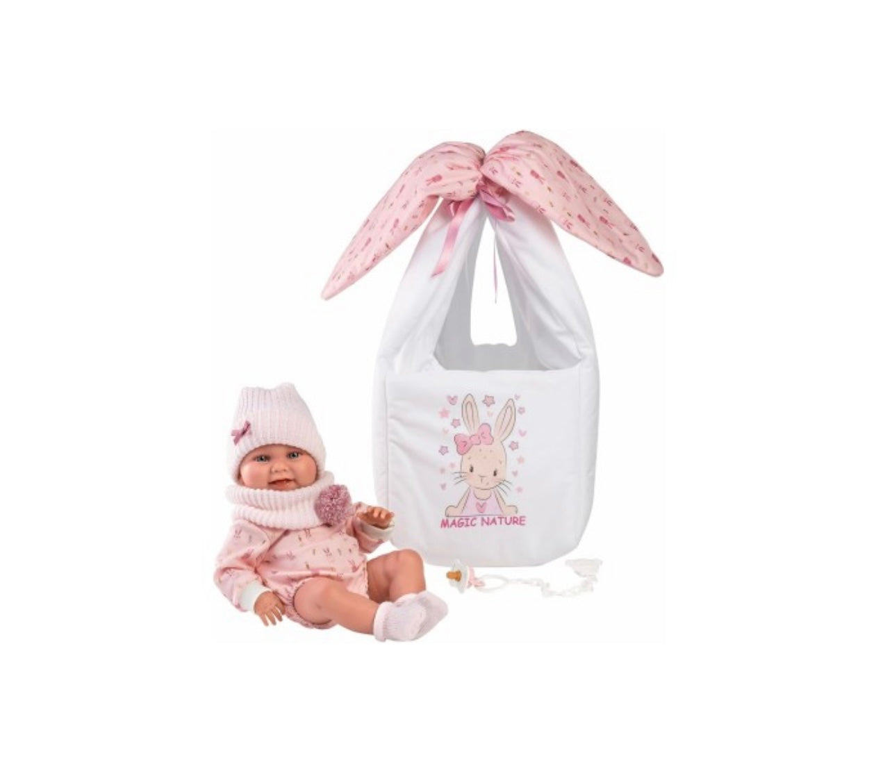 Llorens- Bambola Nica 40cm vinile con sacco incluso