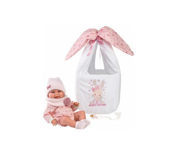 Llorens- Bambola Nica 40cm vinile con sacco incluso